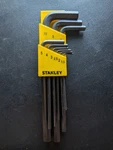 Stanley 9 Pc. Metric Arm Hex Key Set - Molded Plastic Holder. Fixed Price $12.98.