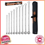 Horusdy 9 Pcs Extra Long Ratcheting Wrench Set, 8-22MM, Cr-v Steel, Tool Bag. Fixed Price $68.86.