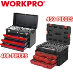 Workpro 450PC/408PC Mechanics Tool Set Socket Wrench Ratchet Heavy Duty Case Box. Fixed Price $199.99.