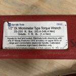 Napa K-d Tools Torque Wrench 2952 1/2 Drive Micrometer 25-250 Lbs With Case. Fixed Price $89.00.