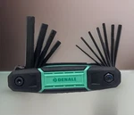 Denali Heavy Duty 11-KEY Sae Hex Set With Folding Allen. Fixed Price $9.88.