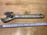 Vintage Truecraft Tool Chrome Vanadium Steel Adjustable Wrench F208. Fixed Price $13.00.