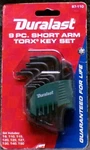 Duralast 9 Piece Short Arm Torx Key Set 67-110............................2D. Fixed Price $12.99.