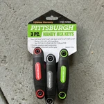 Pittsburgh 3-PIECE Hex/star Key Set. Fixed Price $12.00.