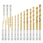 Amoolo Hex Shank Drill Bit (13PCS SET+3 Free), 1/16"-1/4" (13+3PCS). Fixed Price $17.30.