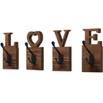 Rustic Coat Hooks For Hanging Keys, Hats Bathroom Towels Set Of 4 Wal. Fixed Price $25.04.