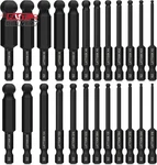 Ball End Hex Head Wrench Drill Bit Set (24PCS Metric & Sae), Lattook 1/4". Fixed Price $28.26.