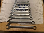 Vintage Snap-on Tools Usa 10PC 12PT Chrome Sae Combination Wrench Set OEX710. Fixed Price $238.00.