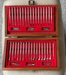 Rare Vintage Moody Tools U.s.a. Jewelers Set 34 Handles + Tips & Wooden Case. Fixed Price $175.00.