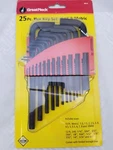 Greatneck 68216 25 Pc. Hex Key Set Sae And Metric In Retail Package !. Fixed Price $14.79.