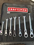 Rare Sears Craftsman Usa Nos 7PC Locking Flex Ratcheting Wrench Set 42400 Sae. Fixed Price $229.00.
