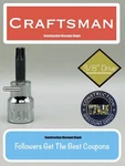 Craftsman Sockets 3/8" Drive T40 Torx Bit CMMT42665. Fixed Price $9.83.