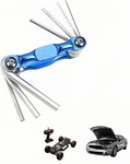 Professional 8-IN-1 Folding Hex Key Set, Cr-v Steel Metric Allen Wrench Multi-to. Fixed Price $9.00.