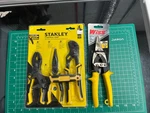5-PIECE Lot Wiss Stanley Control Grip Pliers Adjustable Wrench Set Metal Snips. Fixed Price $31.88.