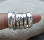Handmade 925 Sterling Silver Stacking Rings Set, 7-PIECE Jewelry All Size. Fixed Price $13.79.