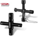 Workpro 2PC Way Water Key Wrench, 40CR Universal Utility Sillcock And Mult. Fixed Price $15.89.