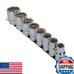 Ab Tools 1/2 Drive Socket British Whitworth Bsw Imperial Sizes 8PC Shallow Set. Fixed Price $70.59.
