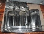 Vtg Pcs Proto No. 4976 Metric Hex Key Allen Wrench Set W/ Plastic Kit, 4-14MM. Fixed Price $28.00.