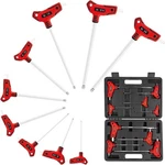 Tommars 9PC Handle Allen Wrench Set, Sae Key Ball Hex, Red. Fixed Price $33.05.