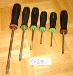 Snap-on Tools 6 Piece Green & Orange Soft Grip Handle Screwdriver Set. Fixed Price $135.00.