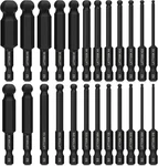 Ball End Hex Head Wrench Drill Bit Set (24PCS Metric & Sae), Lattook 1/4". Fixed Price $28.99.