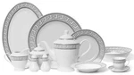 Royalty Porcelain Vintage Platinum 57-PC Dinnerware Set 'greek Key Silver'. Fixed Price $384.99.