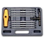 Vim Products BHI100 Piece Extra Long Sae Ball Hex Ratcheting T-handle Set. Fixed Price $64.97.