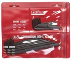 Eklind Assorted Sae Long And Short Arm Hex Key Set 18 Pc. Fixed Price $9.99.