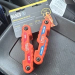 Klein Tools 70542 Compact Folding Hex Key Set Sae/metric Orange Easy Access. Fixed Price $18.69.