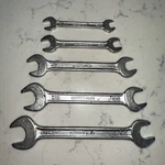 Set Of Five (5) Gedore No. 12 Spanner Wrench Open End India. Fixed Price $20.00.