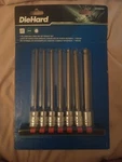 Diehard 3/8" Drive Long Ball-end Hex Bit Socket Set, Sae, 7-PIECE DHP55087. Fixed Price $38.50.