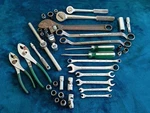 40PC-S-K Sk Tools Green & White Handle Screwdrivers-ratchets ,sockets Wrenches. Fixed Price $75.00.