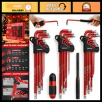 30-PIECE Long Arm Hex & Torx Key Set With Grip Handle, T-handle Extension Bars. Fixed Price $55.99.