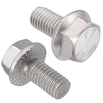 Vgbuy M6-1.0 Flanged Hex Head BOLTS,304 Stainless M6X12MM, Silver. Fixed Price $16.81.