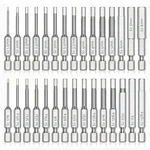 30PCS Hex Head Allen Wrench Drill Bit 1/4" Shank Metric & Sae Magnetic Tips Tool. Fixed Price $15.18.