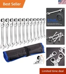 Wrench Set 12PCS Flex Head Metric Gear Ratcheting Combination Tools. Fixed Price $77.20.