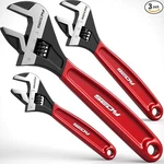 Adjustable Wrench Set Pipe Spanner 6" 8" 10" Wide Jaw With Cushion Grip. Fixed Price $20.72.