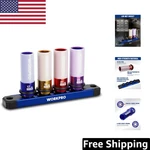 4-PIECE 1/2" Drive Lug Nut Impact Socket Set For Precision Wheel Maintenance. Fixed Price $46.74.