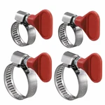 Wideskall 4 Piece Key Type Twist Adjustable Stainless Steel Hose Clamp Set Kit. Fixed Price $17.99.