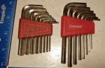Crescent Hex Key Lot Sae & Metric Allen Wrench Sets W/ Holders. Fixed Price $11.00.