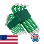 Powerbuilt 13 Piece Tamper Star Jumbo Long Point Magnetic Hex Key Wrench Allen. Fixed Price $120.64.