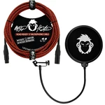 Mophead 15 Foot Braided Xlr Microphone Cable Red And Black With Pro Pop Filter. Fixed Price $24.99.