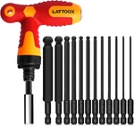Ball End Hex Head Wrench Drill Bit Set With Handle Ratchet Driver, Latto. Fixed Price $32.06.