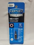 7/64" Century Drill & Tool Hex Key 1" Premium S2 Steel Screwdriving Bit #68457. Fixed Price $7.95.