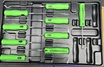 New Cornwell Tools CTG812HPSG 12PC Hook & Pick Set, Neon Green Soft Grip Handle. Fixed Price $80.00.