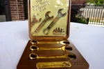 24KT Gold Plated Limited Edition Mac Tools 3 Piece Short Combo Wrench Set. Fixed Price $85.00.
