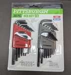 Pittsburgh Hex Key Set Sae Metric Twin Pack Allen Wrenches Tool 36 Pieces. Fixed Price $31.24.
