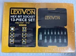 Lexivon Hex Bit Socket Set, Premium S2 13-PIECE Sae 5/64" 9/16" (LX-142). Fixed Price $26.99.