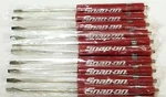 (10)TEN Snap On Pocket Screwdriver, Flat Tip Screwdrivers, Red Magnetic .new.. Fixed Price $26.95.