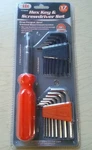 17 Piece Illinois Industrail Tool Hex Key & Screwdriver Set W/ Lifetime Warranty. Fixed Price $13.00.